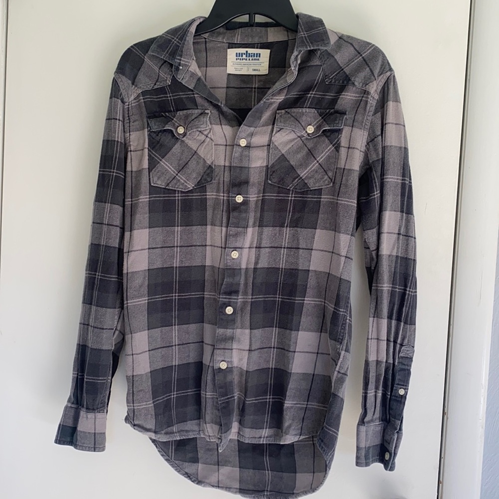 Gray Urban Pipeline Flannel